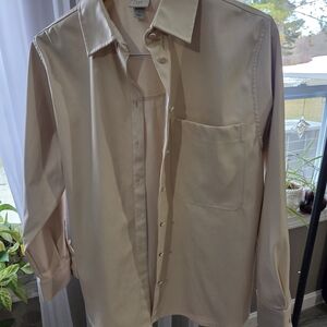 a new day Men's Beige Dress Shirt